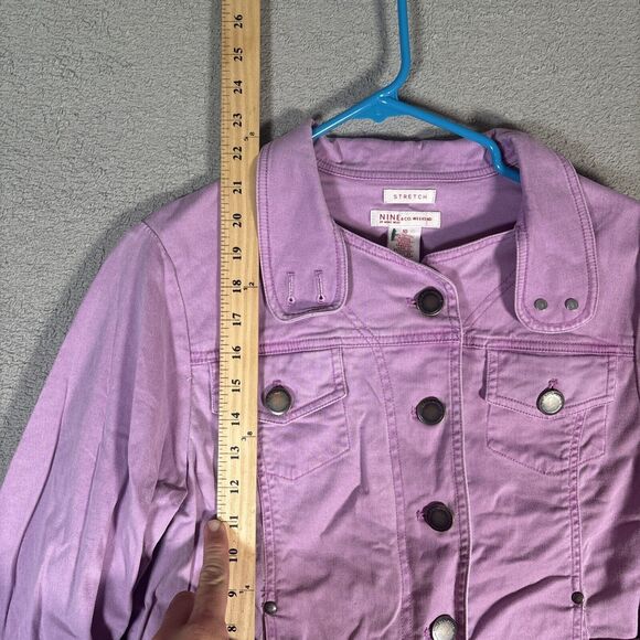 Nine & Co Weekend By Nine West Women’s Size 10 Lavender Denim Jacket Stretch - Picture 4 of 8